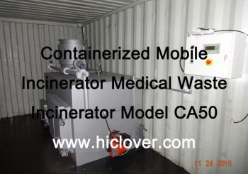 Containerized Mobile Incinerator Medical Waste Incinerator Model CA50