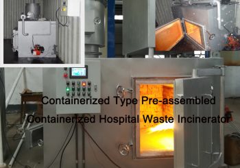 Containerized Type Pre-Assembled Mobile Hospital Waste Incinerator Model CA100