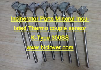 Incinerator Parts Mineral Insulated Thermo couple sensor K-Type 300SS