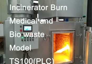 Incinerator burn medical and bio waste