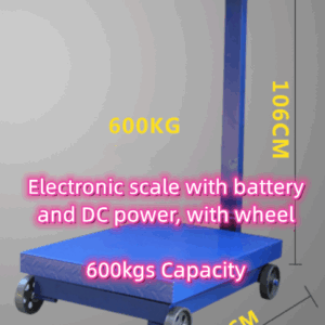 Electronic scale with battery and DC power, with wheel 600kgs capacity