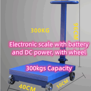 Electronic scale with battery and DC power, with wheel 300kgs capacity