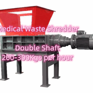 Medical Waste Shredder Double Shaft 200-300Kgs per hour