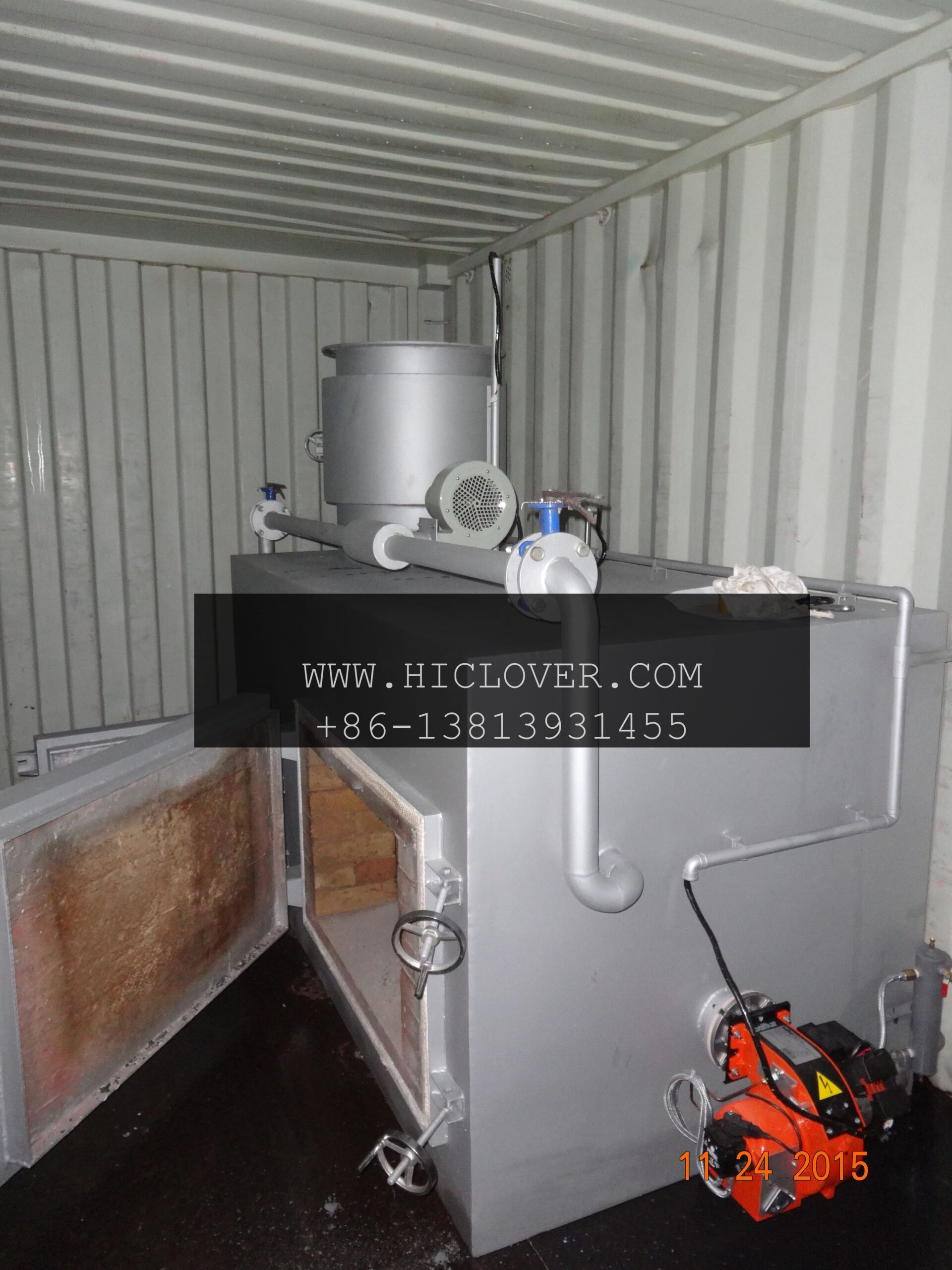 Containerized Waste Incinerator-Emphasizes the use of containers for waste management