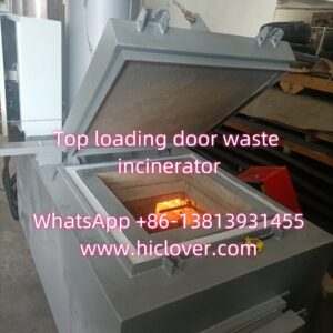 Top loading/feeding  door waste incinerator